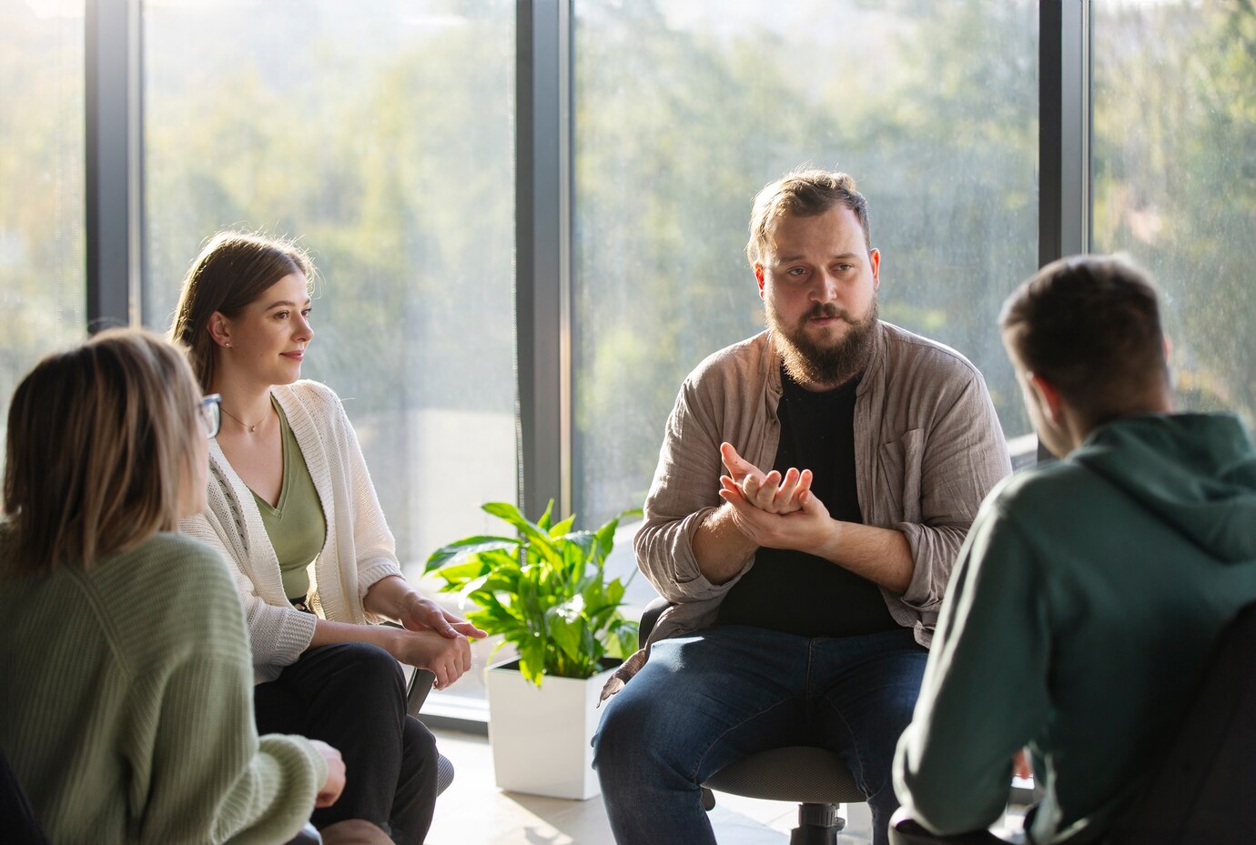 authentic-group-therapy-meeting_23-2151083378 promoting peace and unity